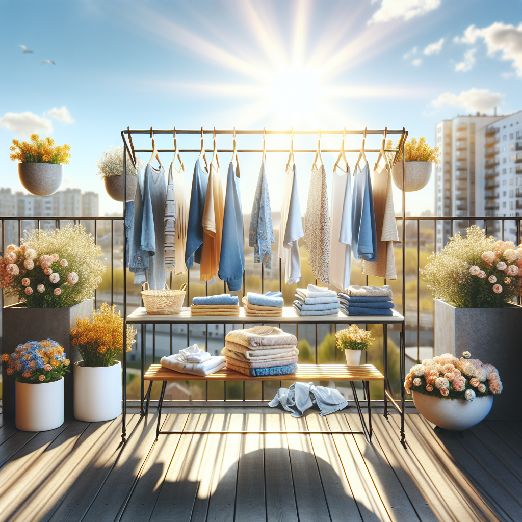 Top des séchoirs à linge idéaux pour profiter du soleil printanier sur votre balcon