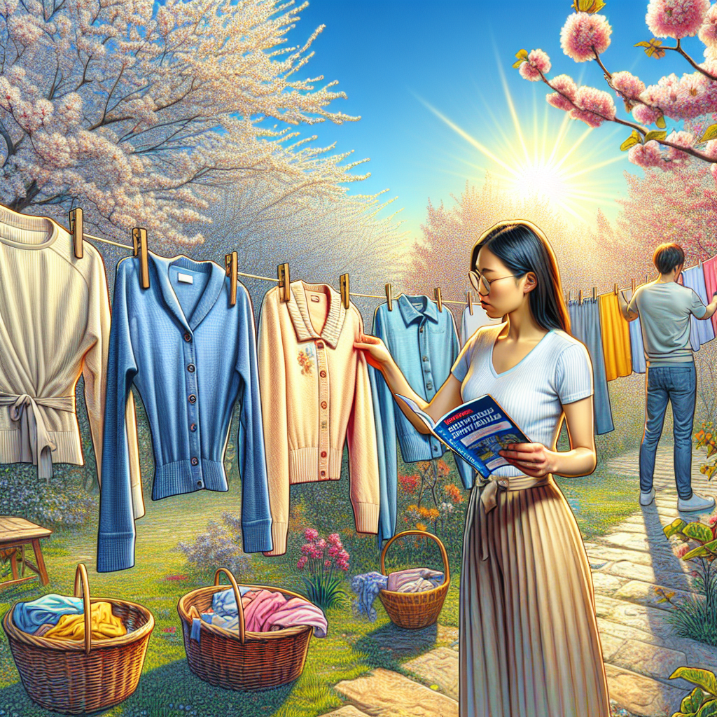 Conseils pour un séchage optimal du linge en plein air au printemps.