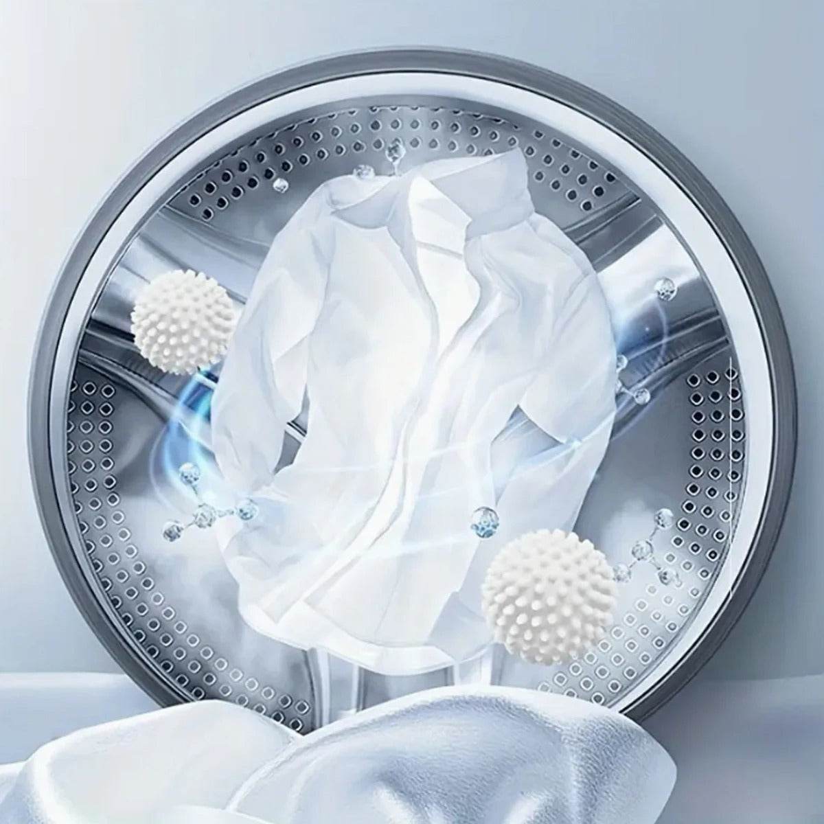 4 Boules Douceur Anti-Froissage Blanches - L'Univers de l'Étendoir
