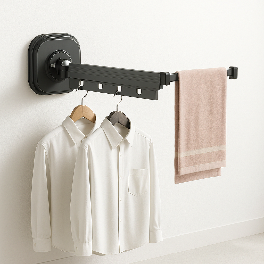 Étendoir à linge Mural Extensible sur Ventouse