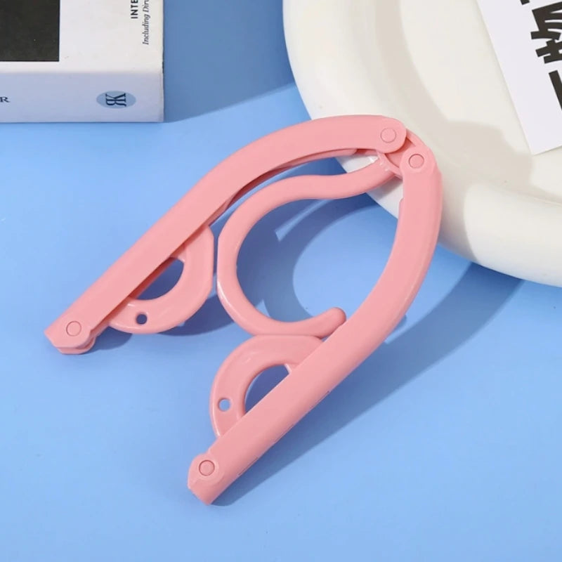 Cintres Pliables Compact Rose Pastel Minimaliste