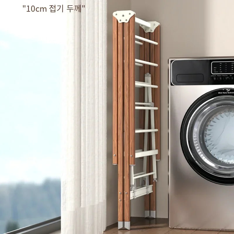 Étendoir Multifonctionnel sur pied en Bois à linge