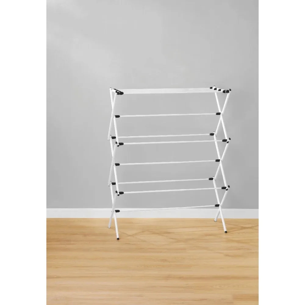 Étendoir Pliable à linge sur pied en Acier