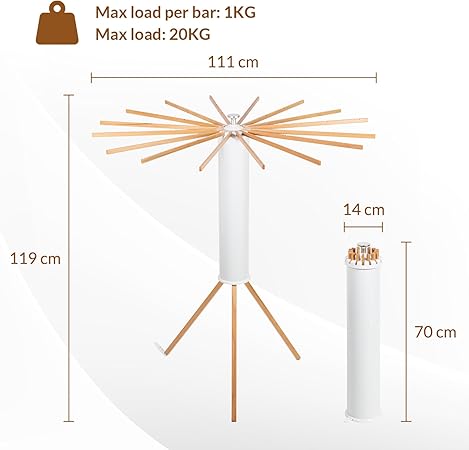 Étendoirs Parapluie à linge en Bois