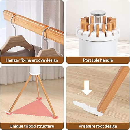 Étendoirs Parapluie en Bois à linge