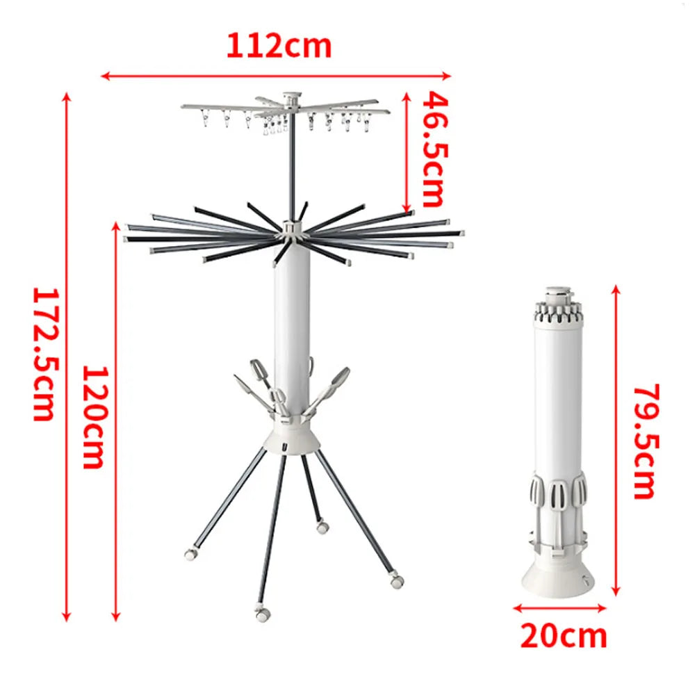 Linge Parapluie en Aluminium Étendoirs