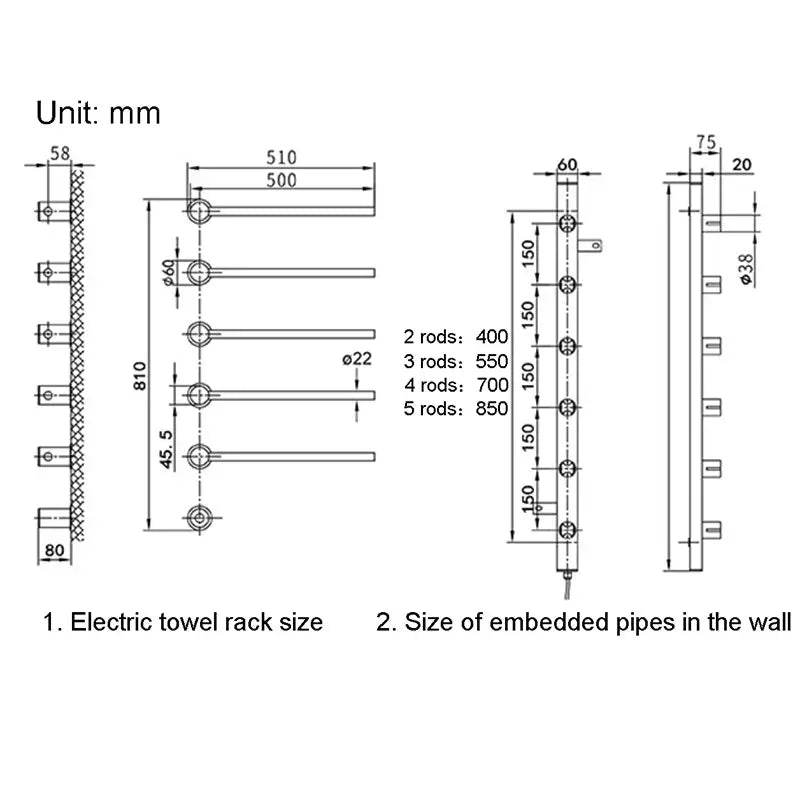 Étendoir à Linge Chauffant Mural Design - L'Univers de l'Étendoir