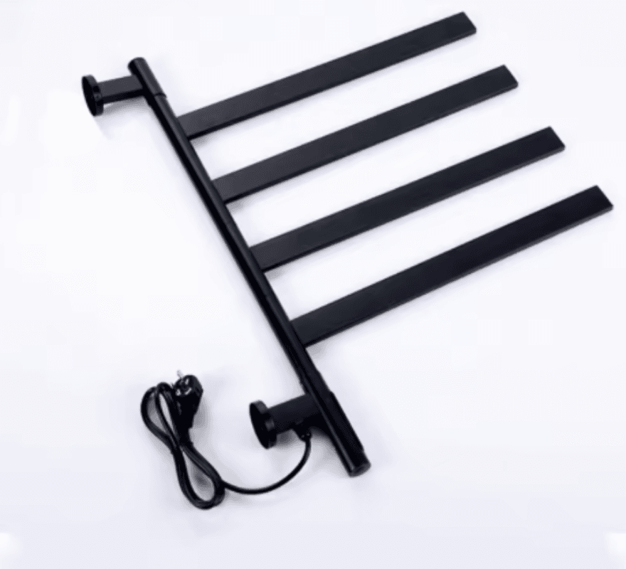 Étendoir à Linge Chauffant Mural Noir - L'Univers de l'Étendoir