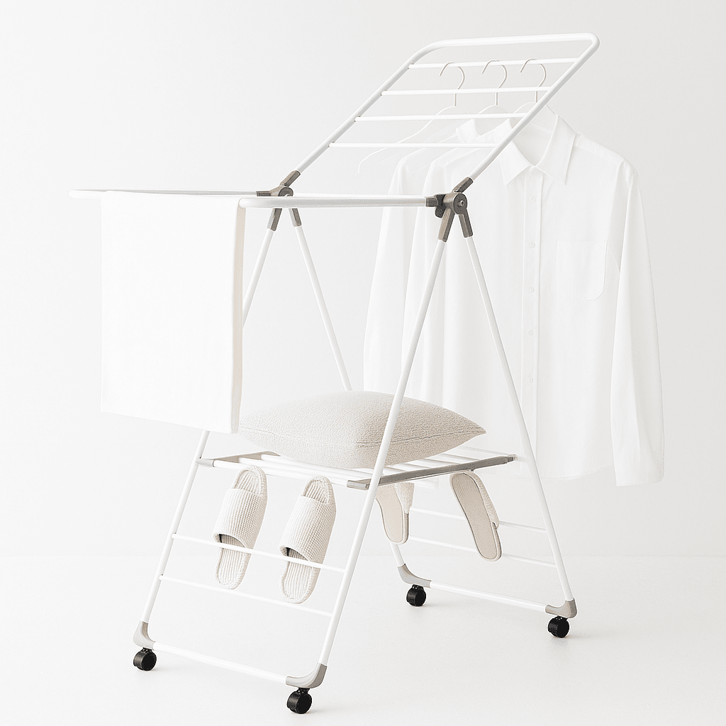 Étendoir à linge Multifonctionnel en Silicone Blanc - L'Univers de l'Étendoir