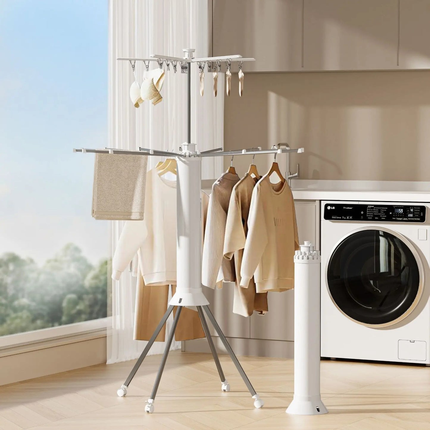 Étendoirs à linge Parapluie en Aluminium