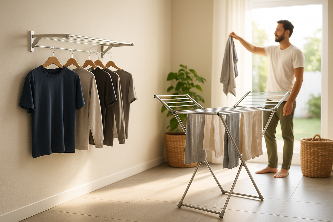 Étendoir à linge mural vs sur pied : lequel choisir ? - L'Univers de l'Étendoir