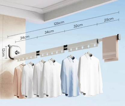 Étendoir à linge Mural Extensible sur Ventouse L'Univers de l'Étendoir