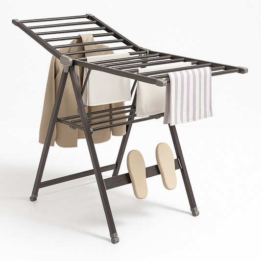 Étendoir à linge sur pied Multifonctionnel Double Surface