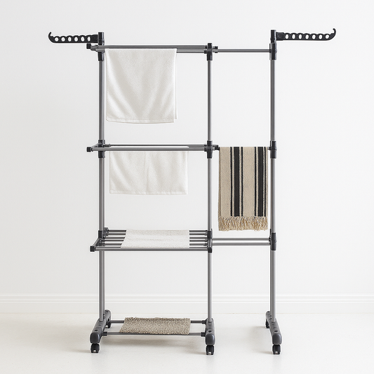 Étendoir à linge Tour sur pied Gris Anthracite Grand Format
