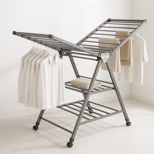 Étendoir à linge sur pied Multifonctionnel Triple Surface