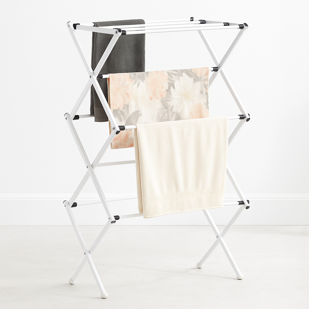 Étendoir à linge Pliable sur pied en Acier