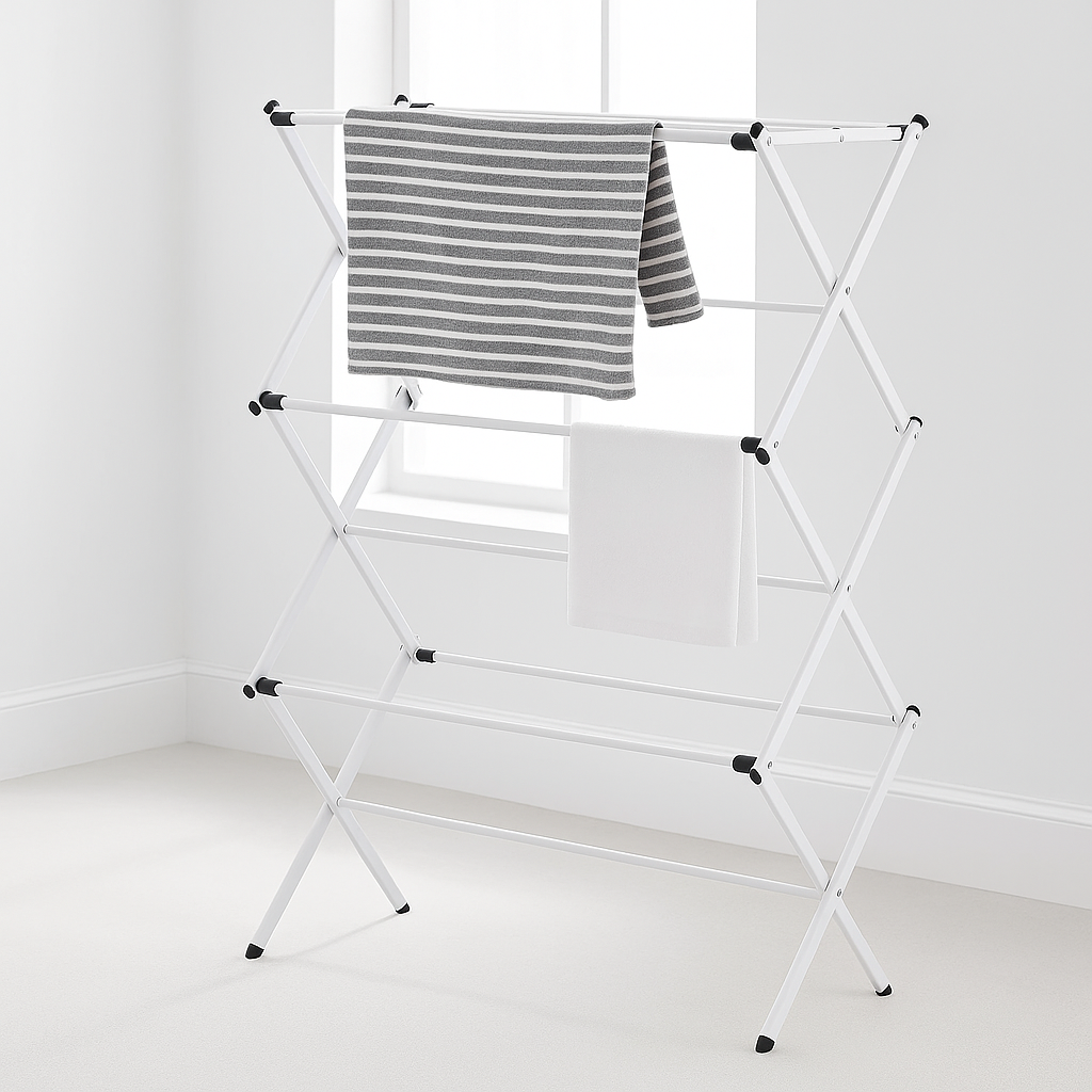 Étendoir à linge Pliable sur pied en Acier