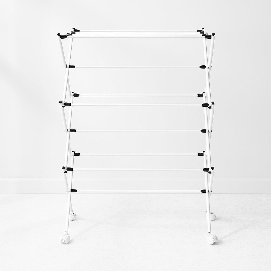 Étendoir à linge Pliable sur pied en Acier