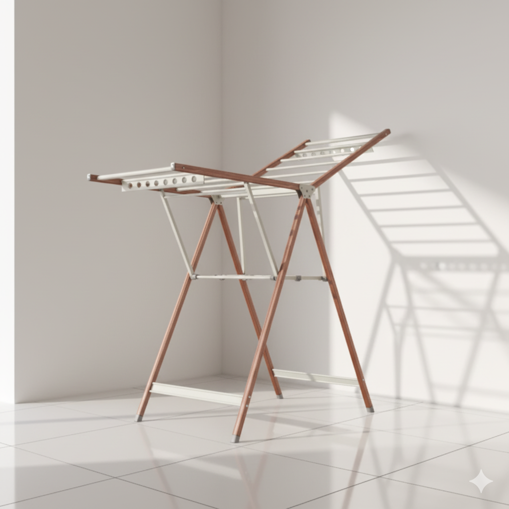 Étendoir à linge Multifonctionnel sur pied en Bois L'Univers de l'Étendoir