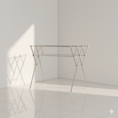 Étendoir à linge Multifonctionnel sur pied en Acier Inoxydable