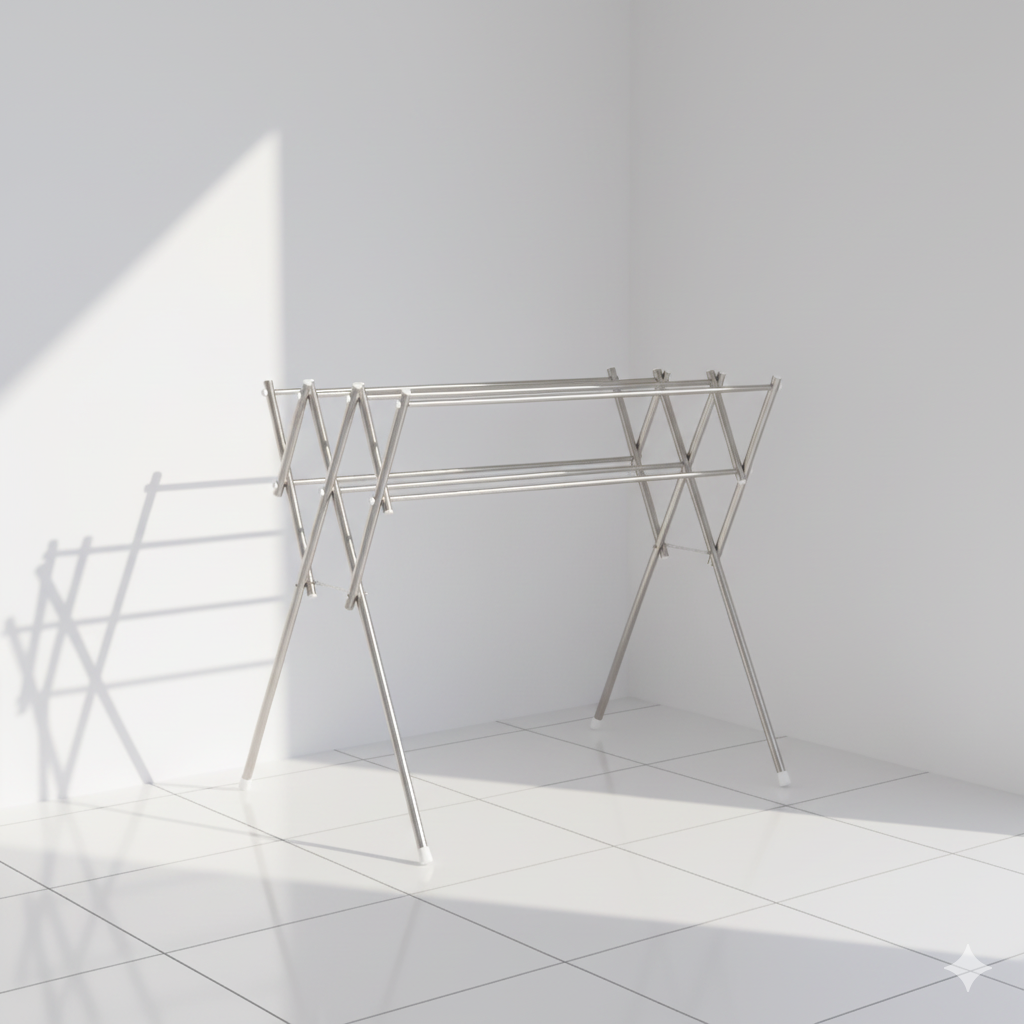 Étendoir à linge Multifonctionnel sur pied en Acier Inoxydable L'Univers de l'Étendoir