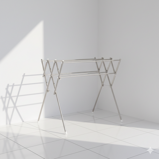 Étendoir à linge Multifonctionnel sur pied en Acier Inoxydable