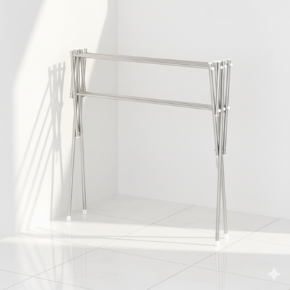 Étendoir à linge Multifonctionnel sur pied en Acier Inoxydable