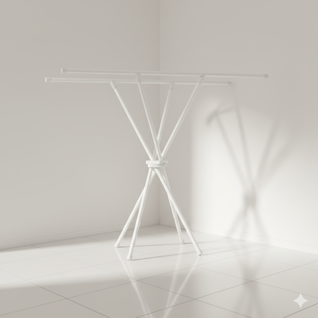 Étendoir à linge sur pied en Acier Carbone