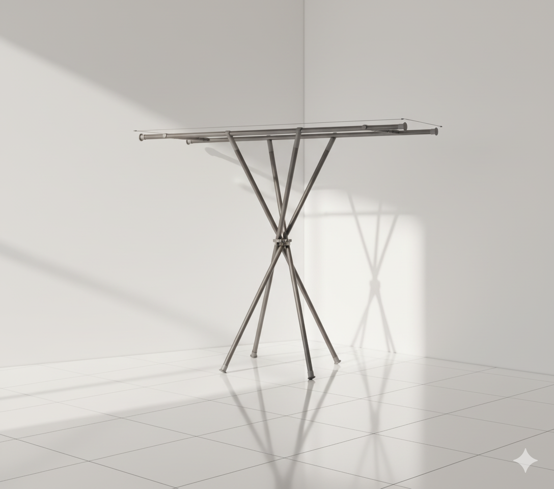 Étendoir à linge sur pied en Acier Carbone