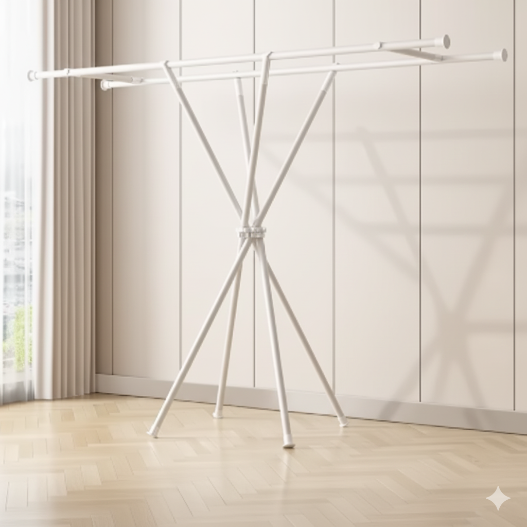 Étendoir à linge sur pied en Acier Carbone