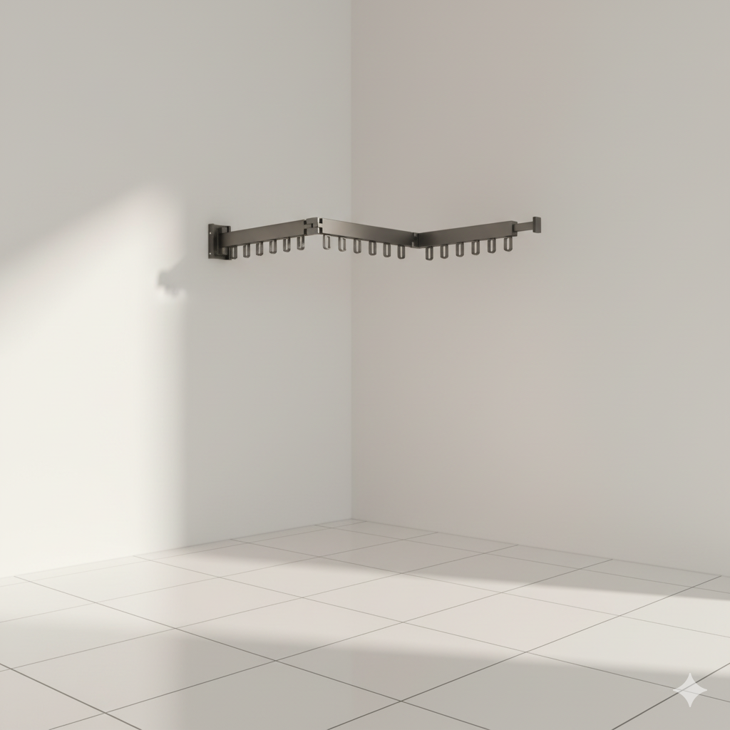 Étendoir à linge Extensible Murale en Acier L'Univers de l'Étendoir