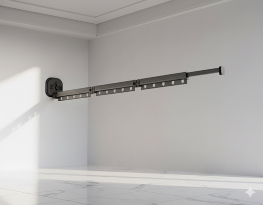 Étendoir à linge Mural Extensible sur Ventouse