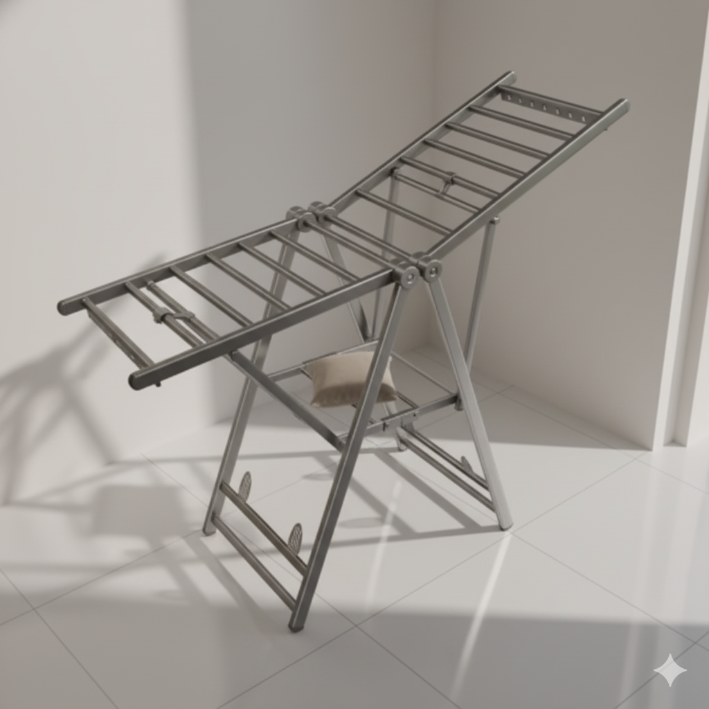 Étendoir à linge sur pied Multifonctionnel Double Surface