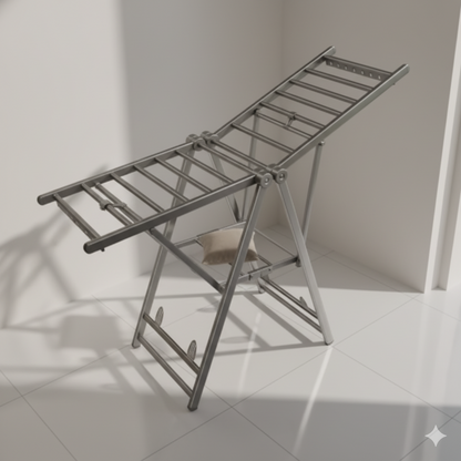 Étendoir à linge sur pied Multifonctionnel Double Surface