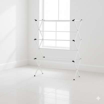 Étendoir à linge Pliable sur pied en Acier