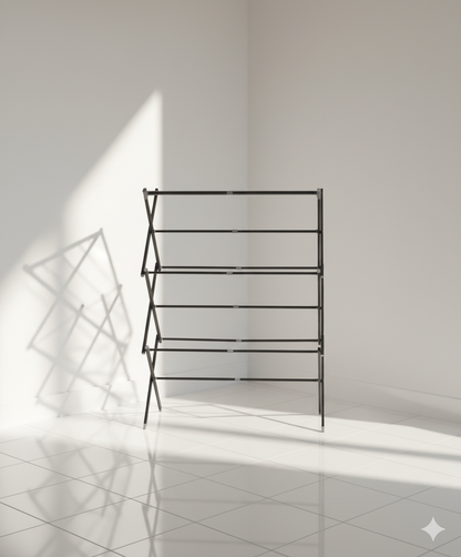 Étendoir à linge Pliable sur pied en Acier