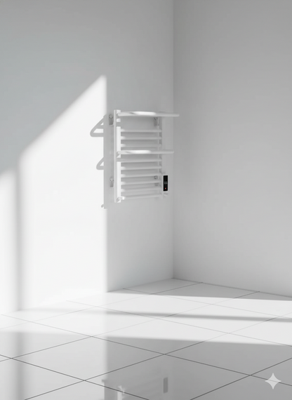 Étendoir à Linge Chauffant Mural à Trois Niveaux - L'Univers de l'Étendoir