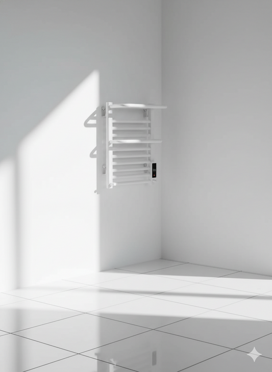 Étendoir à Linge Chauffant Mural à Trois Niveaux