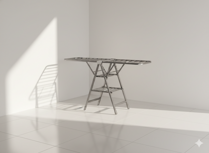 Étendoir à linge sur pied Multifonctionnel Triple Surface