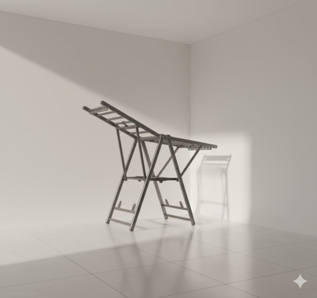 Étendoir à linge sur pied Multifonctionnel Double Surface