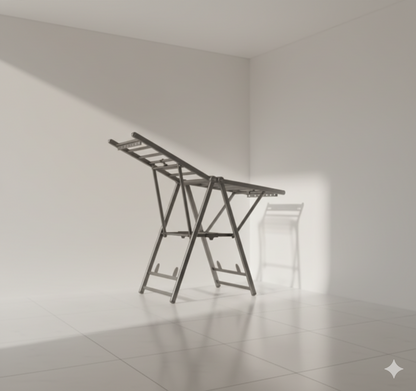 Étendoir à linge sur pied Multifonctionnel Double Surface