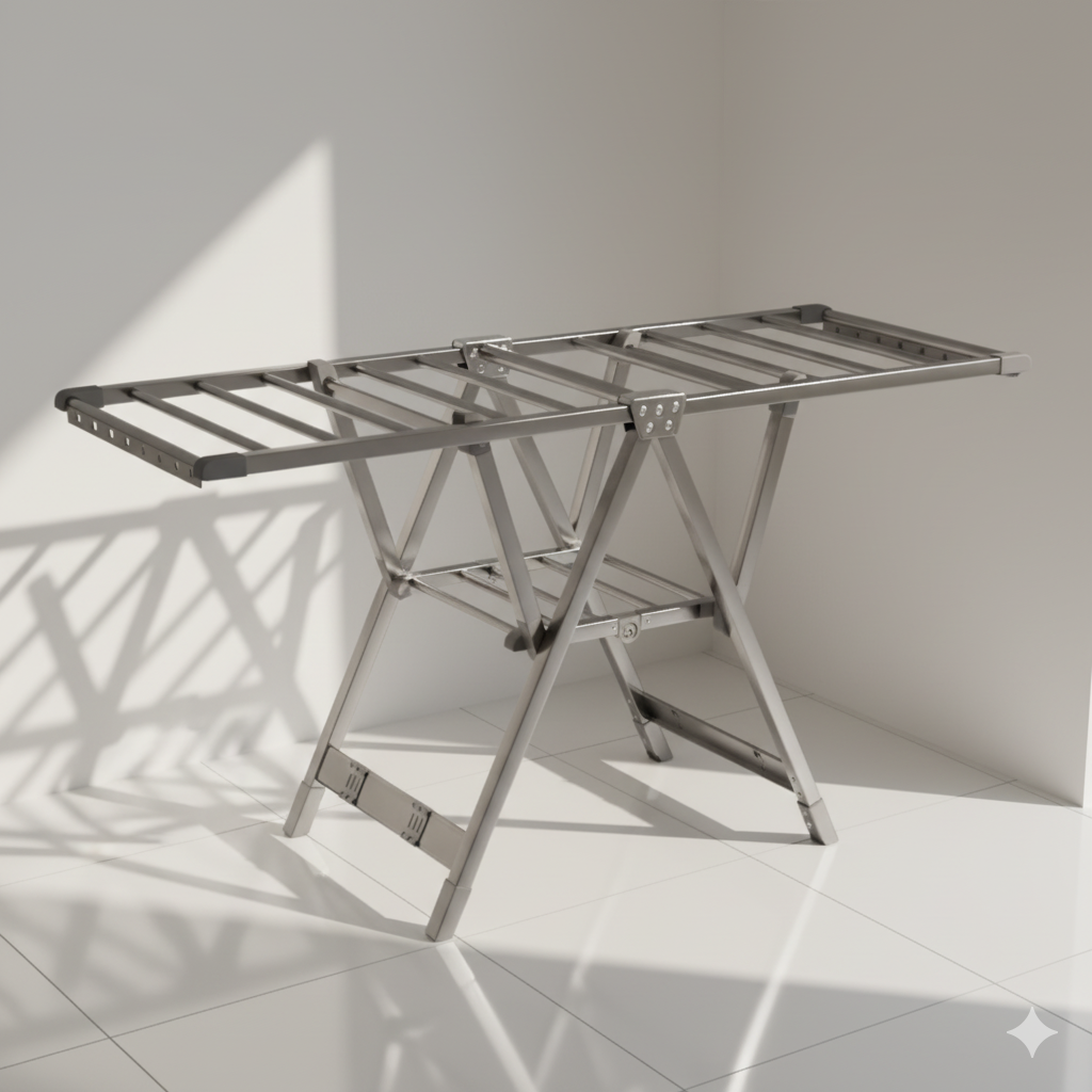 Étendoir à linge sur pied Multifonctionnel Double Surface