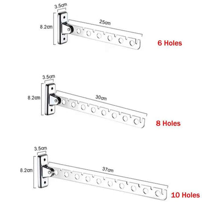 Étendoir à linge mural rabattable inox pliant