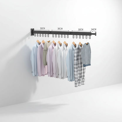 Étendoir à linge mural rétractable en aluminium pliable