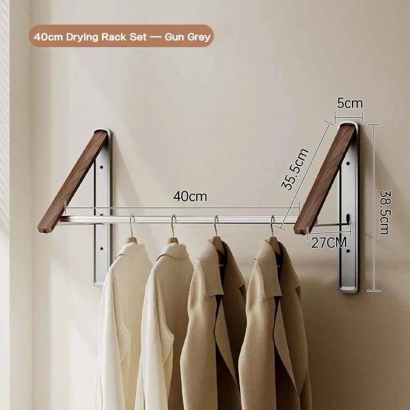 Étendoir à linge mural rétractable en aluminium pliable