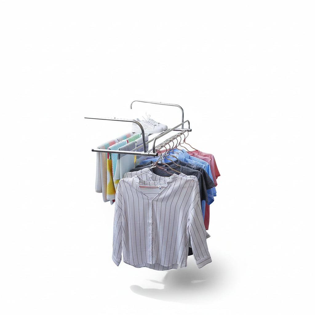 Étendoir à linge pour balcon inox rétractable