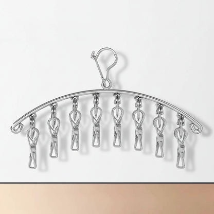 Cintre pour étendoir à linge inox avec pinces