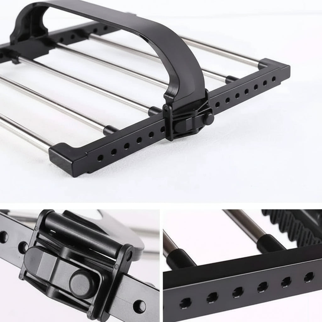 Étendoir à linge pour balcon pliable inox