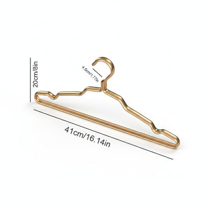 Cintre pour étendoir à linge aluminium doré