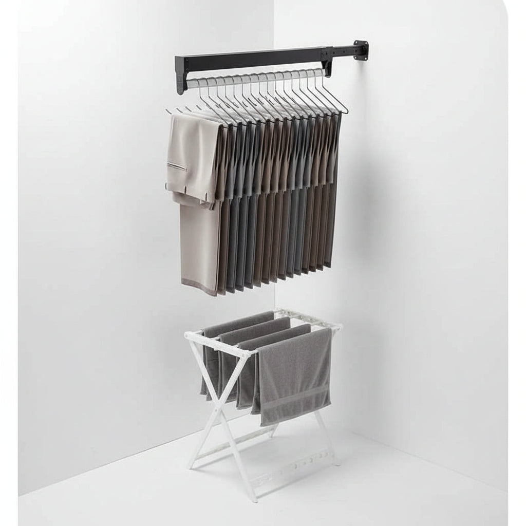 Cintre pour étendoir à linge coulissant pantalon